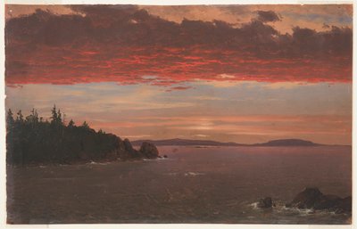 Península de Schoodic desde Mount Desert al Amanecer de Frederic Edwin Church