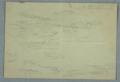 Boceto de Cielo Nublado sobre Montañas y un Cielo con Nubes, Jamaica de Frederic Edwin Church