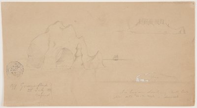 Bocetos de icebergs, frente a Greenspond, Terranova de Frederic Edwin Church