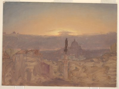 Basílica de San Pedro desde el Pincio, Roma de Frederic Edwin Church