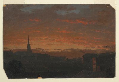 Atardecer en Hudson, Nueva York de Frederic Edwin Church