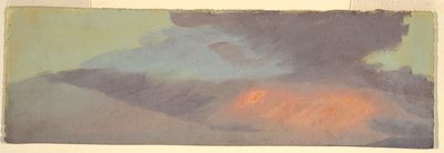 Estudio de nubes al atardecer de Frederic Edwin Church