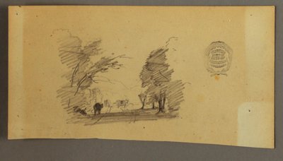 Tres Vacas en un Camino en el Bosque de Frederic Edwin Church