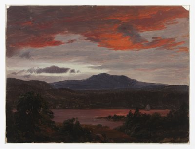 Turner Pond con Pomola Peak y Baxter Peak, Maine de Frederic Edwin Church