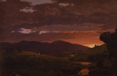 Crepúsculo, "Breve árbitro entre el día y la noche" (Sunset) de Frederic Edwin Church