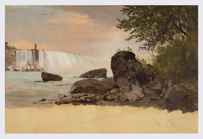 Vista de las Cataratas Canadienses y la Isla de la Cabra de Frederic Edwin Church