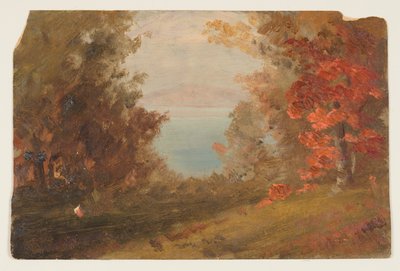 Escena del bosque en otoño de Frederic Edwin Church