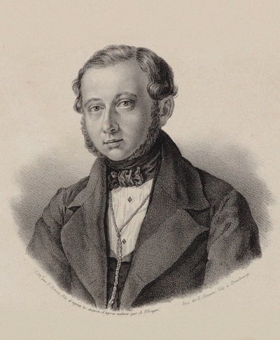 Retrato del violinista y compositor Thomas Täglichsbeck 1799-1867, 1837-1838 de Frederic Emile Simon