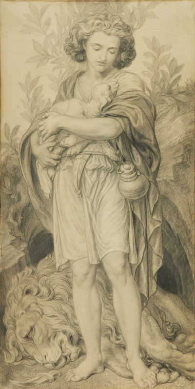Ayuda fraternal (lápiz sobre papel) de Frederic James Shields