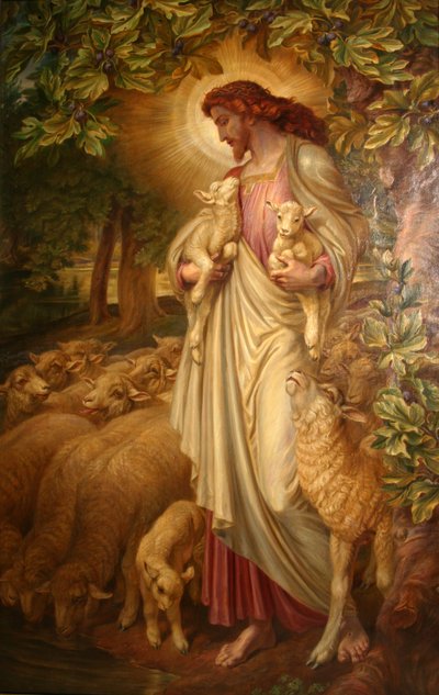 El Buen Pastor (óleo sobre lienzo) de Frederic James Shields