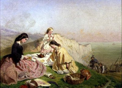 El picnic en un acantilado de Frederic James Shields