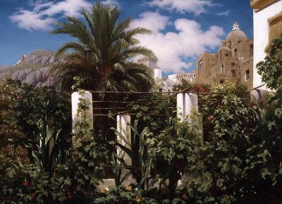 Jardín de una posada, Capri de Frederic Leighton