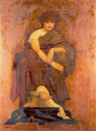 Mnemósine, la madre de las musas de Frederic Leighton