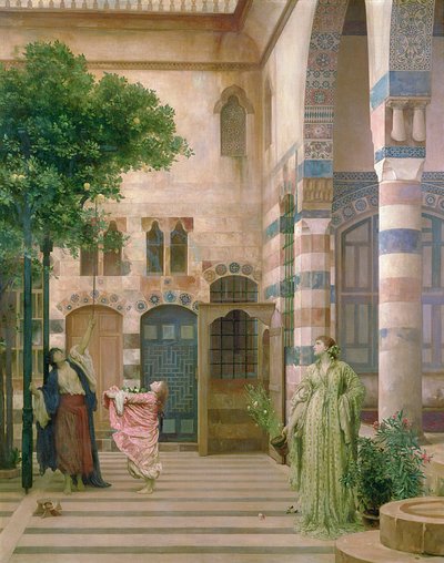 Viejo Damasco, Barrio Judío o Recolectando Limones, c.1873-74 de Frederic Leighton