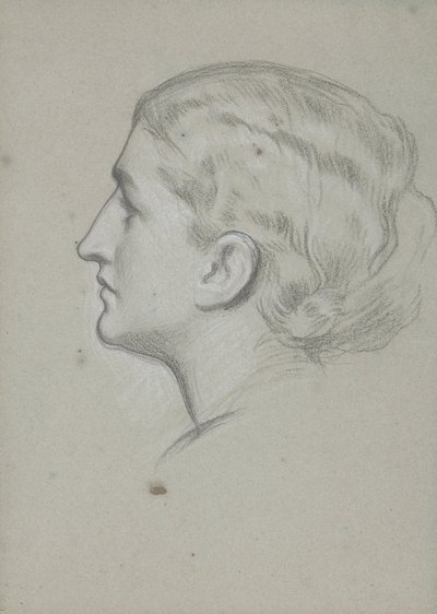 Estudio de la cabeza de una mujer para la pintura 