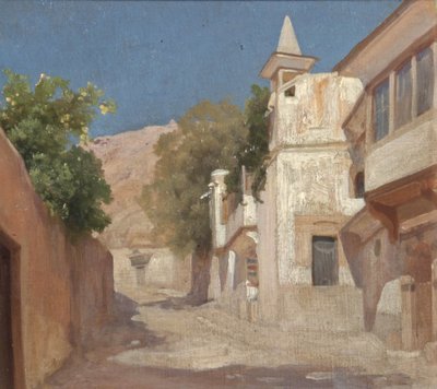 Vista de la casa de Sir Richard y Lady Burton en Damasco, 1873 de Frederic Leighton