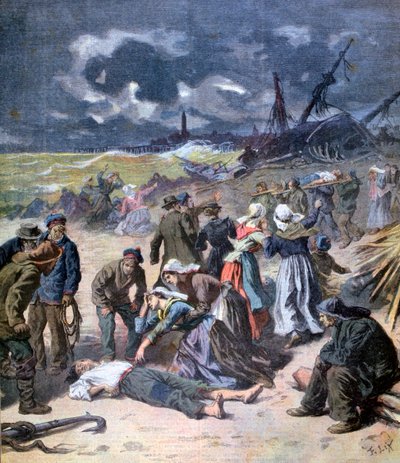 Una tormenta en Calais, Francia, 1893 de Frederic Lix