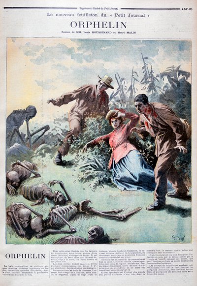 Ilustración para el libro Orphelin de Louis Henri Boussenard y Henri Makins, 1894 de Frederic Lix