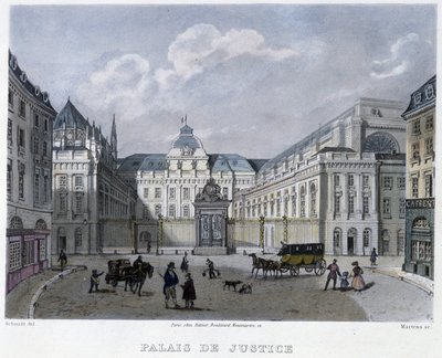 Palacio de Justicia - en “París en 1832” de Martens de Frederic Martens