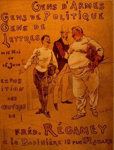 Póster anunciando una exposición de Frederic Regamey
