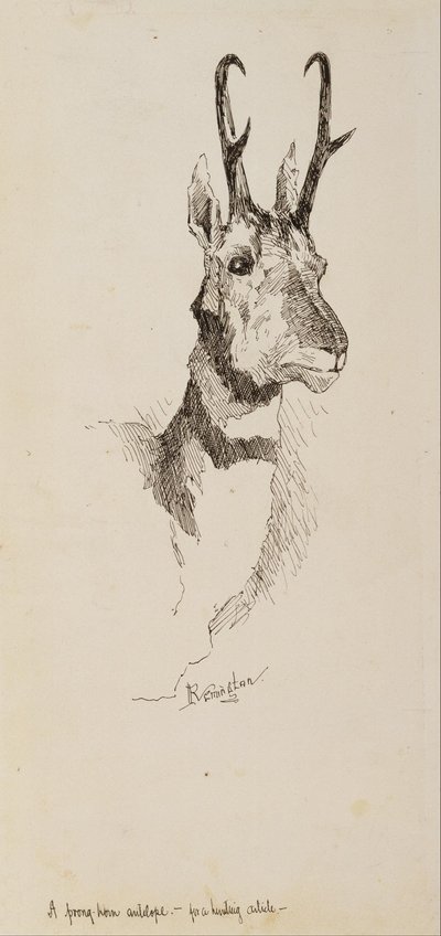 Un antílope berrendo de Frederic Remington