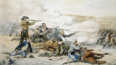 Batalla de la isla de Beecher de Frederic Remington