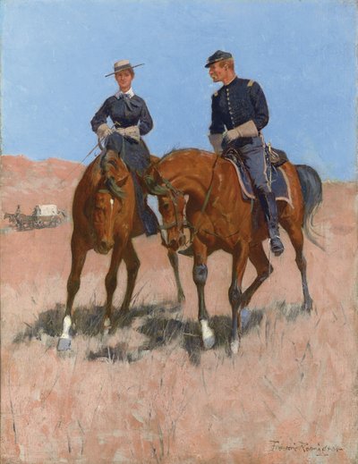 Belle McKeever y el teniente Edgar Wheelock de Frederic Remington