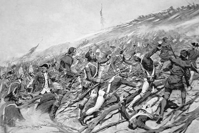 Las fuerzas británicas intentan asaltar el fuerte francés de Ticonderoga en 1758 de Frederic Remington