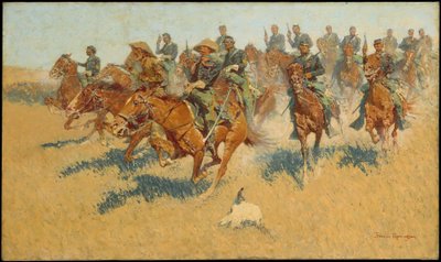 Carga de caballería en las llanuras del sur de Frederic Remington