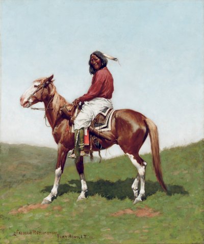 Valiente Comanche, Fuerte Reno, Territorio Indio de Frederic Remington