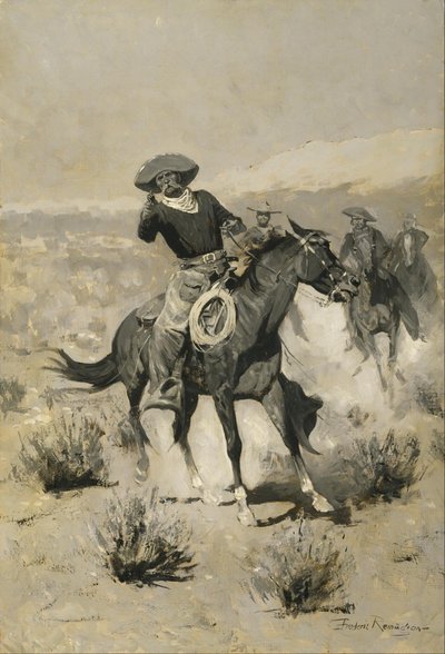 Days on the Range ("¡Manos arriba!") de Frederic Remington