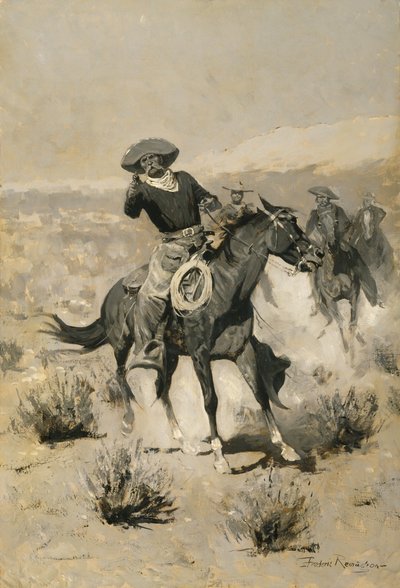 Días en el Rango (Manos Arriba) de Frederic Remington