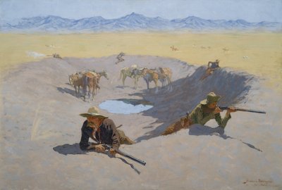 Lucha por el Aguadero de Frederic Remington