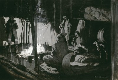 Primer y mejor campamento del viaje, 1895 de Frederic Remington
