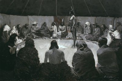 Le diré al hombre blanco, c.1900 de Frederic Remington
