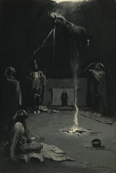 Dios indio del fuego (El viaje del caballo medicinal) de Frederic Remington