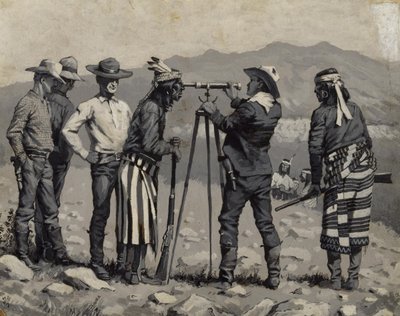 Mirar por el telescopio de Frederic Remington