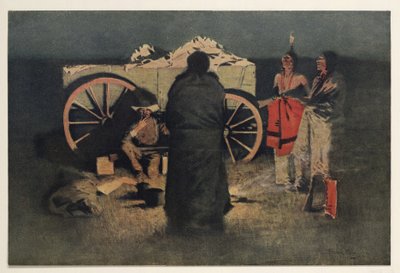 Campamento Nocturno, pub. 1905 de Frederic Remington