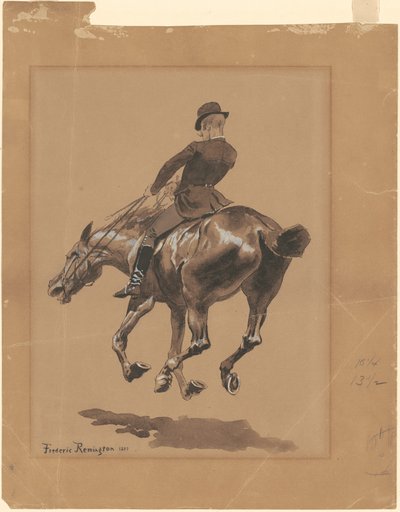 En el sendero de brida, Central Park, Nueva York de Frederic Remington