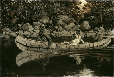 Remando al oficial británico herido de Frederic Remington