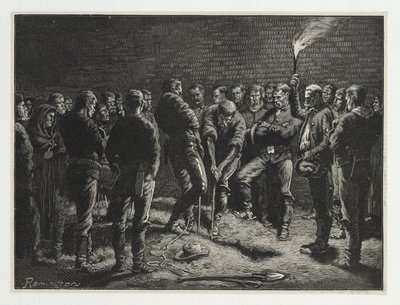 La Campaña Apache--entierro de los hombres de Hatfield, de Harper
