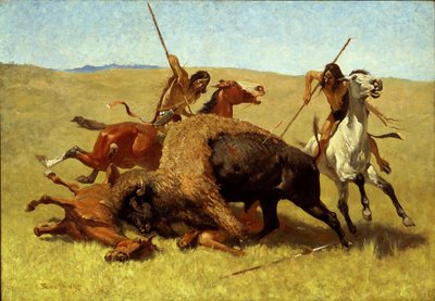 La caza del búfalo de Frederic Remington