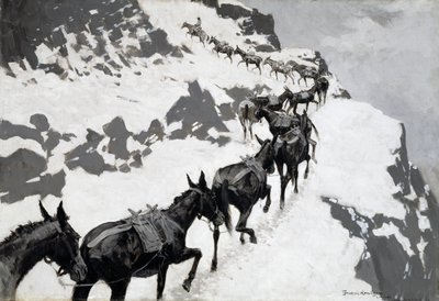 La manada de mulas de Frederic Remington