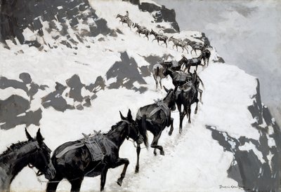 La manada de mulas de Frederic Remington