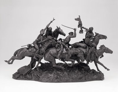 Los viejos dragones de 1850, modelado en 1905, fundido en 1905-09 de Frederic Remington