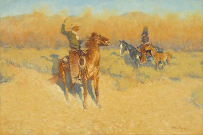 El letrero del ganado de cuernos largos de Frederic S. Remington