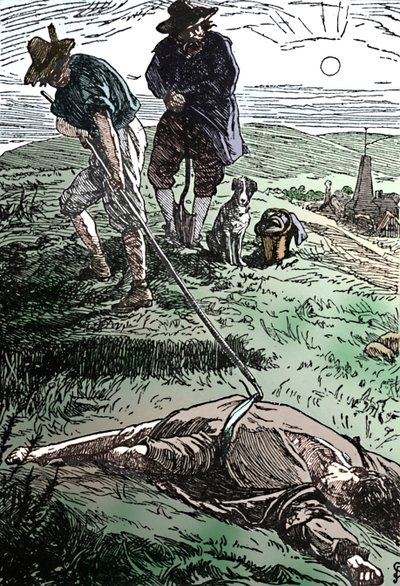 Ilustración de Historia de la Peste de Defoe, 1862, 1923 de Frederic Shields