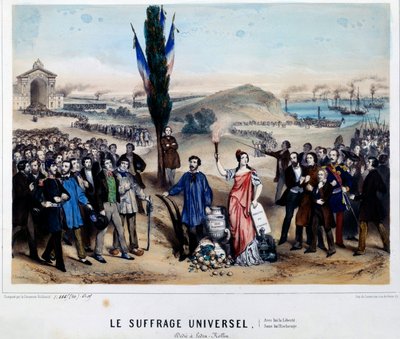 Alegoría al sufragio universal de Alexandre Auguste Ledru-Rollin (1807-1874) de Frederic Sorrieu