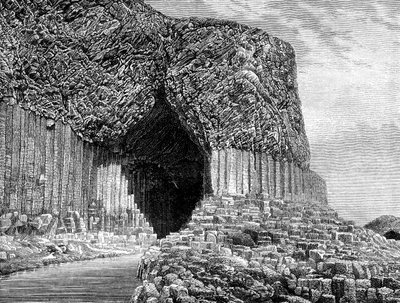 Cueva de Fingal, Isla de Staffa, Escocia, siglo XIX de Frederic Sorrieu