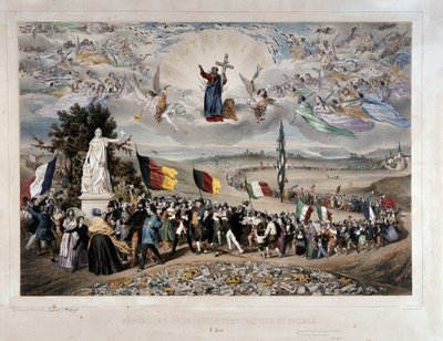 La República Democrática y Social Universal Procesión de los Pueblos Europeos en Unión y Fraternidad. Litografía de Frederic Sorrieu (1807-c.1861) 1848 París, museo Carnavalet de Frederic Sorrieu